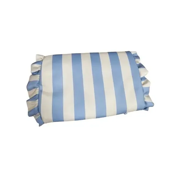 Stoney Clover Lane Personalized ALISA Ruffle Jewelry Roll Blue Strip - Picture 5 of 8